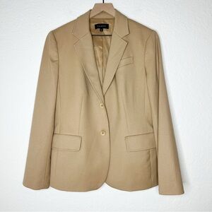 Talbots Wool Blazer Camel Tan 2 Button size 14